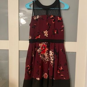 Just the Sway You Are A-Line Dress in Maroon